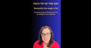 tech tip of the day: demystifying the magic of AI. AI cannot be your friend, but it can do things for you really fast.